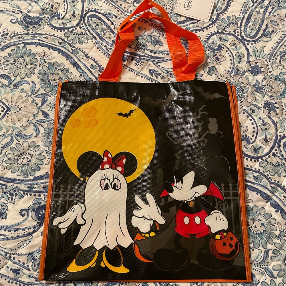 Mickey and Minnie Halloween Tote Bag NWT